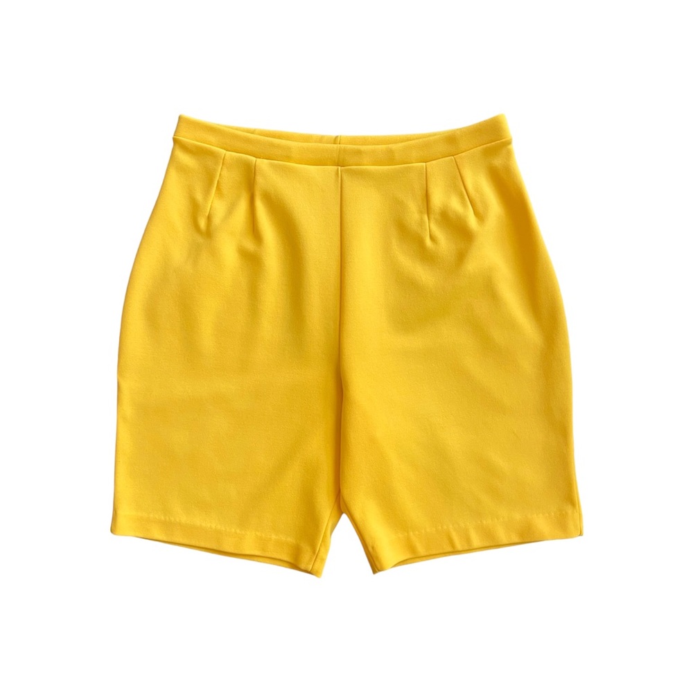 Vintage Yellow High Waist Shorts